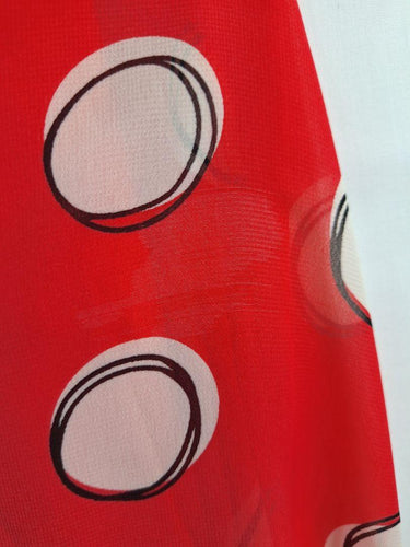 The Collection Spotted Watermelon Chiffon Belted Office Midi Dress Size 18 by SwapUp-Online Second Hand Store-Online Thrift Store