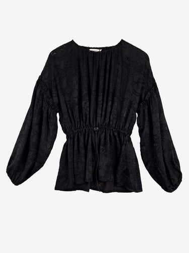 Marimekko Dressy Textured Floral Top Size M by SwapUp-Online Second Hand Store-Online Thrift Store
