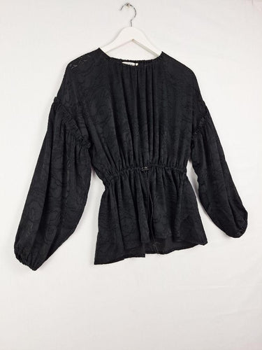 Marimekko Dressy Textured Floral Top Size M by SwapUp-Online Second Hand Store-Online Thrift Store