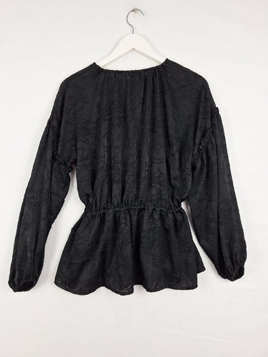 Marimekko Dressy Textured Floral Top Size M by SwapUp-Online Second Hand Store-Online Thrift Store
