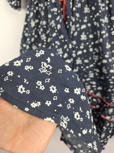 Adrift Pretty Navy Adjustable Waist Ruffled Midi Dress Size M by SwapUp-Online Second Hand Store-Online Thrift Store