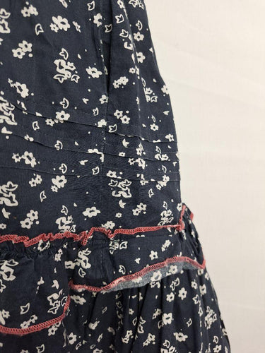 Adrift Pretty Navy Adjustable Waist Ruffled Midi Dress Size M by SwapUp-Online Second Hand Store-Online Thrift Store
