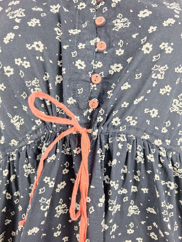 Adrift Pretty Navy Adjustable Waist Ruffled Midi Dress Size M by SwapUp-Online Second Hand Store-Online Thrift Store