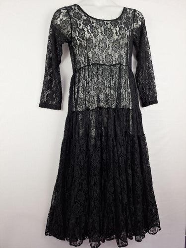 Poetry By Kasey & Renee Voluminous Sheer Lacey Evening Maxi Dress Size M by SwapUp-Online Second Hand Store-Online Thrift Store