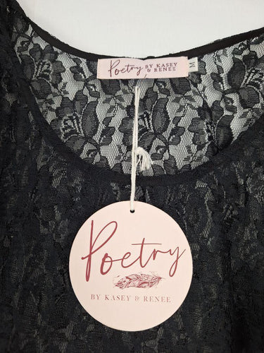 Poetry By Kasey & Renee Voluminous Sheer Lacey Evening Maxi Dress Size M by SwapUp-Online Second Hand Store-Online Thrift Store
