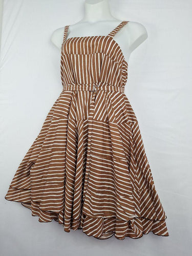 Marimekko Chocolate A-Line Sundress Midi Dress Size 10 by SwapUp-Online Second Hand Store-Online Thrift Store