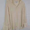 Timeless Cream Covered Button Silk Shirt Shirt Size 20 by SwapUp-Online Second Hand Store-Online Thrift Store