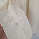 Timeless Cream Covered Button Silk Shirt Shirt Size 20 by SwapUp-Online Second Hand Store-Online Thrift Store