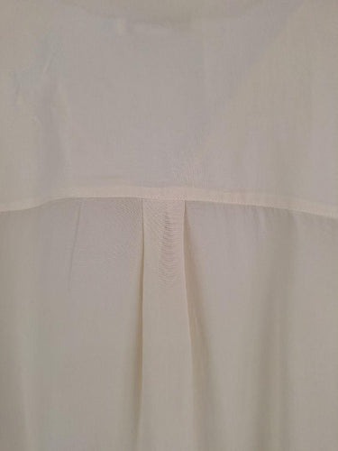Timeless Cream Covered Button Silk Shirt Shirt Size 20 by SwapUp-Online Second Hand Store-Online Thrift Store