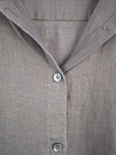 Carefree Casual Navy Linen Shirt Shirt Size 18 by SwapUp-Online Second Hand Store-Online Thrift Store