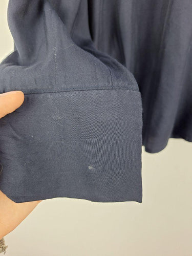 Boden Stylish Tied Neck Navy Blouse Size 20 by SwapUp-Online Second Hand Store-Online Thrift Store