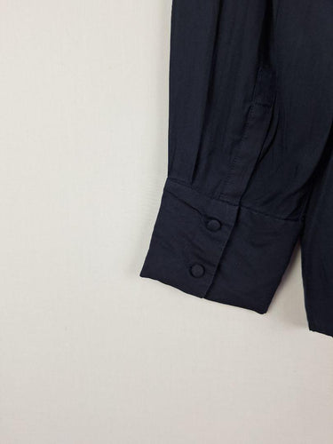 Boden Stylish Tied Neck Navy Blouse Size 20 by SwapUp-Online Second Hand Store-Online Thrift Store