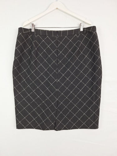 Sportscraft Checked Suiting Pencil Midi Skirt Size 18 by SwapUp-Online Second Hand Store-Online Thrift Store
