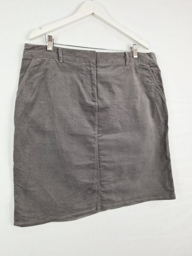 Sportscraft Grey Velvet Penvil Midi Skirt Size 18 by SwapUp-Online Second Hand Store-Online Thrift Store