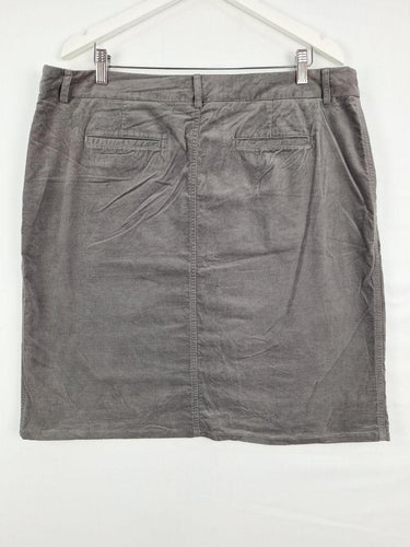 Sportscraft Grey Velvet Penvil Midi Skirt Size 18 by SwapUp-Online Second Hand Store-Online Thrift Store