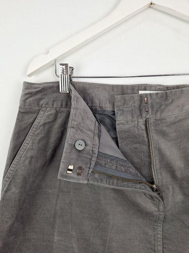 Sportscraft Grey Velvet Penvil Midi Skirt Size 18 by SwapUp-Online Second Hand Store-Online Thrift Store