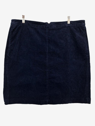 Navy Fine Corduroy Straight Mini Skirt Skirt Size 18 by SwapUp-Online Second Hand Store-Online Thrift Store