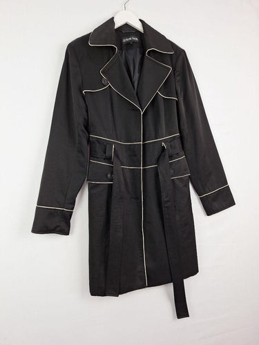 Junior Look Classic Piped Shiny Trench Coat Size 16 by SwapUp-Online Second Hand Store-Online Thrift Store