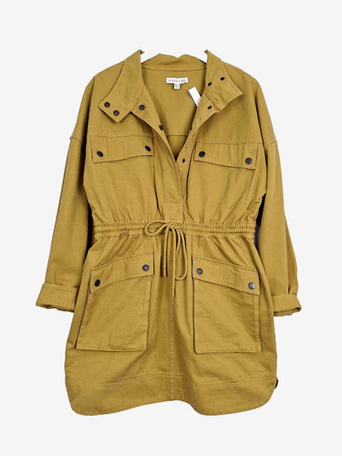 Shona Joy Khaki Anorak Drawstring Large Pocket Jacket Size 14 by SwapUp-Online Second Hand Store-Online Thrift Store