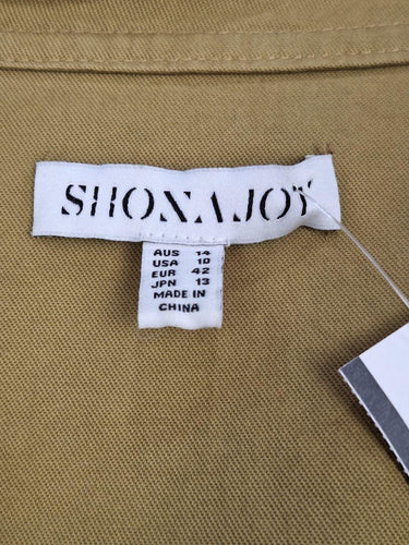 Shona Joy Khaki Anorak Drawstring Large Pocket Jacket Size 14 by SwapUp-Online Second Hand Store-Online Thrift Store
