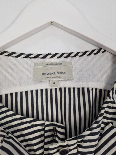 Veronika Maine Ruched Cap Sleeve Office Staple Top Size 16 by SwapUp-Online Second Hand Store-Online Thrift Store