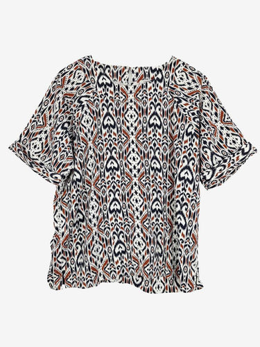 Trenery Tribal Boxy Cuffed Top Size L by SwapUp-Online Second Hand Store-Online Thrift Store