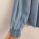 French Connection Shirred Chambray Gathered Blouse Size 14 by SwapUp-Online Second Hand Store-Online Thrift Store