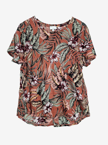 Witchery Clay Tropical Linen Top Size XL by SwapUp-Online Second Hand Store-Online Thrift Store