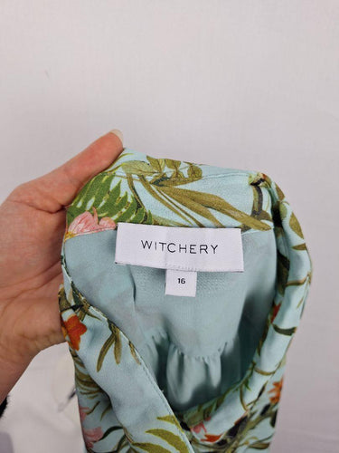 Witchery Tropical Button Up Midi Dress Size 16 by SwapUp-Online Second Hand Store-Online Thrift Store
