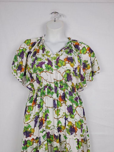 Frankie + Dash Breezy Gathered Vineyard Midi Dress Size 14 by SwapUp-Online Second Hand Store-Online Thrift Store