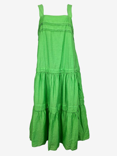 Witchery Lime Pleated Out For Lunch Maxi Dress Size 14 by SwapUp-Online Second Hand Store-Online Thrift Store
