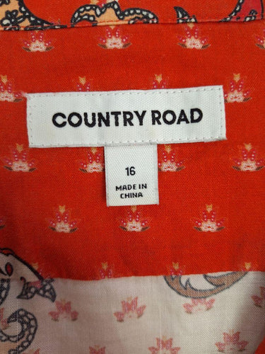 Country Road Bright Relaxed Paisley Print Shirt Size 16 by SwapUp-Online Second Hand Store-Online Thrift Store