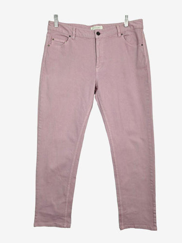 Trenery Stylish Muted Pink Denim Feel Pants Size 12 by SwapUp-Online Second Hand Store-Online Thrift Store