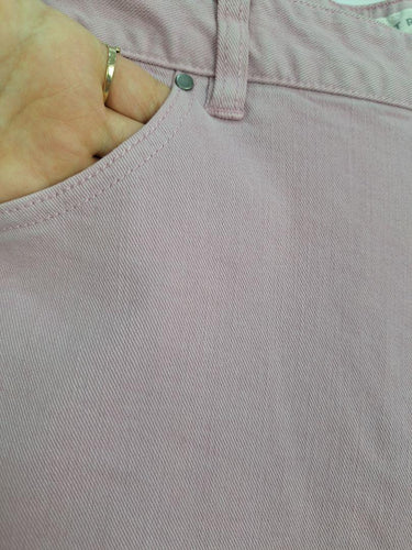 Trenery Stylish Muted Pink Denim Feel Pants Size 12 by SwapUp-Online Second Hand Store-Online Thrift Store