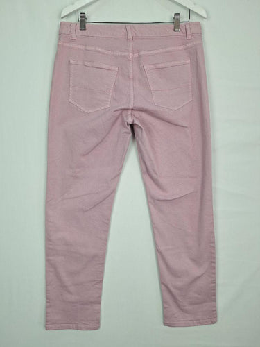 Trenery Stylish Muted Pink Denim Feel Pants Size 12 by SwapUp-Online Second Hand Store-Online Thrift Store