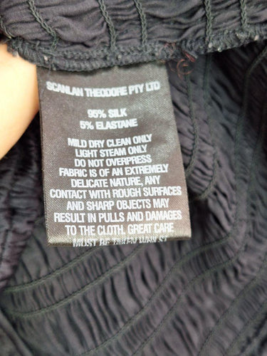 Scanlan Theodore Silk Navy Mock Neck Top Size 10 by SwapUp-Online Second Hand Store-Online Thrift Store