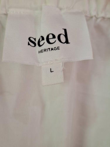 Seed Cotton White Off The Shoulder Dress Size L by SwapUp-Online Second Hand Store-Online Thrift Store