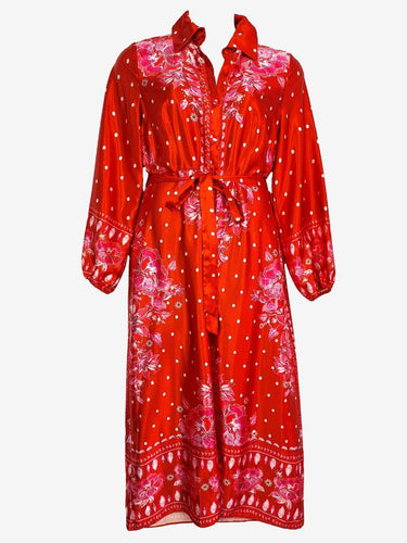 Monsoon Romantic Satin Collared Shirt Dress Size 14 by SwapUp-Online Second Hand Store-Online Thrift Store