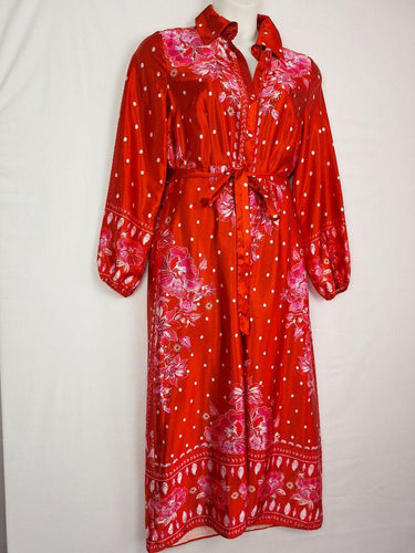 Monsoon Romantic Satin Collared Shirt Dress Size 14 by SwapUp-Online Second Hand Store-Online Thrift Store