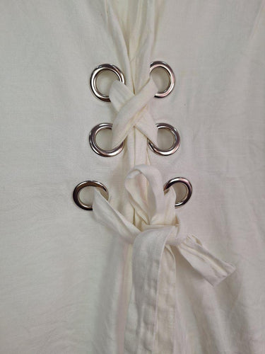Sass and Bide Eyelet Tie Up Back Linen Blend Top Size 10 by SwapUp-Online Second Hand Store-Online Thrift Store