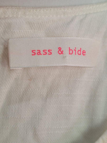 Sass and Bide Eyelet Tie Up Back Linen Blend Top Size 10 by SwapUp-Online Second Hand Store-Online Thrift Store