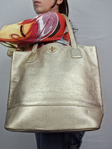 Tory Burch Gold Fashionable Tote Bag Size None by SwapUp-Online Second Hand Store-Online Thrift Store
