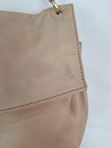 Oroton Relaxed Beige Leather Bag Size None by SwapUp-Online Second Hand Store-Online Thrift Store