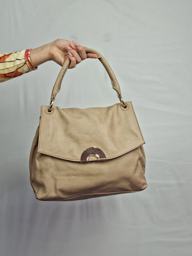 Oroton Relaxed Beige Leather Bag Size None by SwapUp-Online Second Hand Store-Online Thrift Store