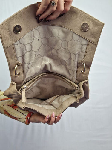 Oroton Relaxed Beige Leather Bag Size None by SwapUp-Online Second Hand Store-Online Thrift Store