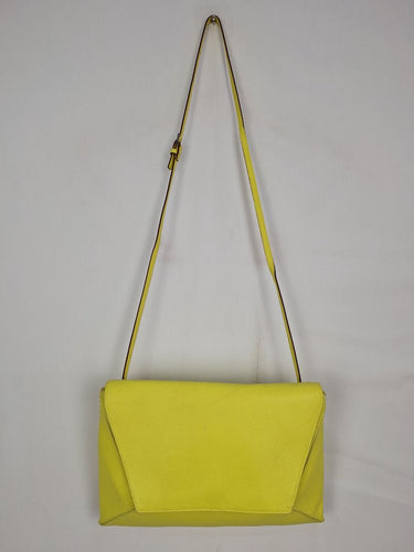 SABA Neon Yellow Leather Envelope Bag Size None by SwapUp-Online Second Hand Store-Online Thrift Store