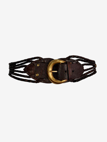 Bohemian Brown and Gold Braided Belt by SwapUp-Online Second Hand Store-Online Thrift Store