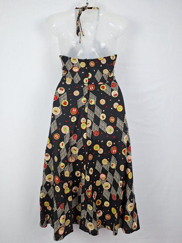 Maiocchi Halter Neck Unique Pattern Midi Dress Size 8 by SwapUp-Online Second Hand Store-Online Thrift Store
