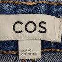 COS Mid Blue Straight Front Split MIdi Skirt Size M by SwapUp-Online Second Hand Store-Online Thrift Store