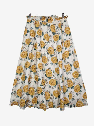 Miann & Co Elasticated Casual Roses Midi Skirt Size S by SwapUp-Online Second Hand Store-Online Thrift Store